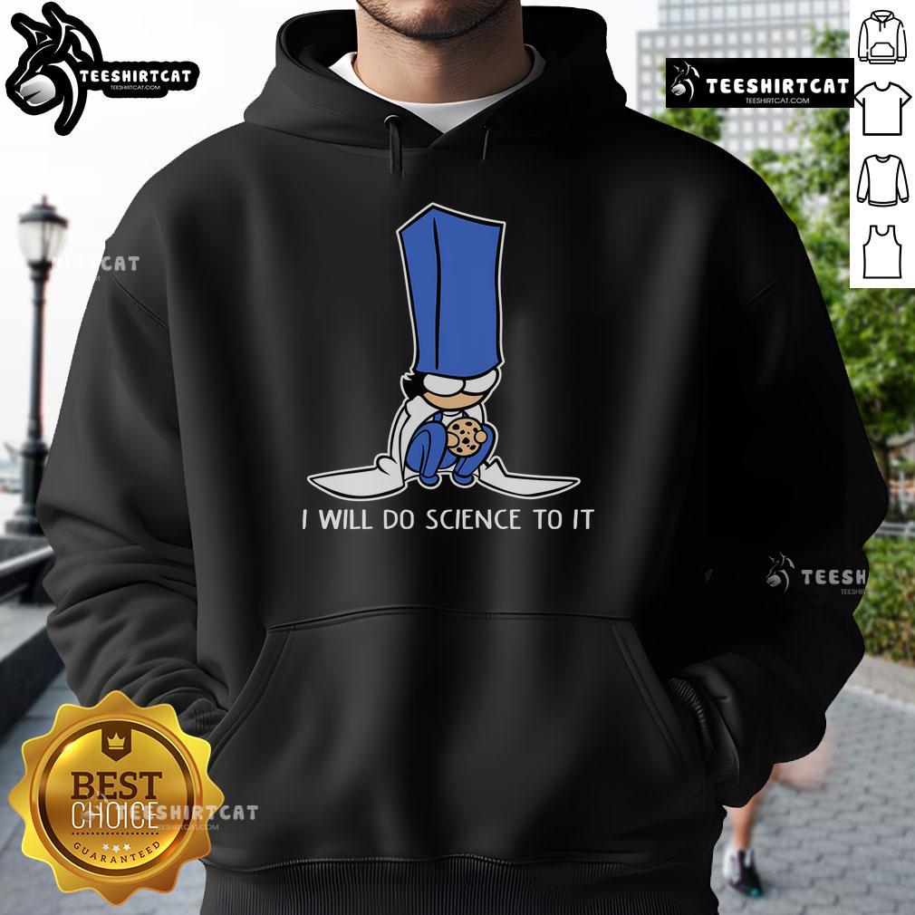 Cute Biscuit Science hoodie featuring playful design, perfect for science lovers and cozy casual wear.