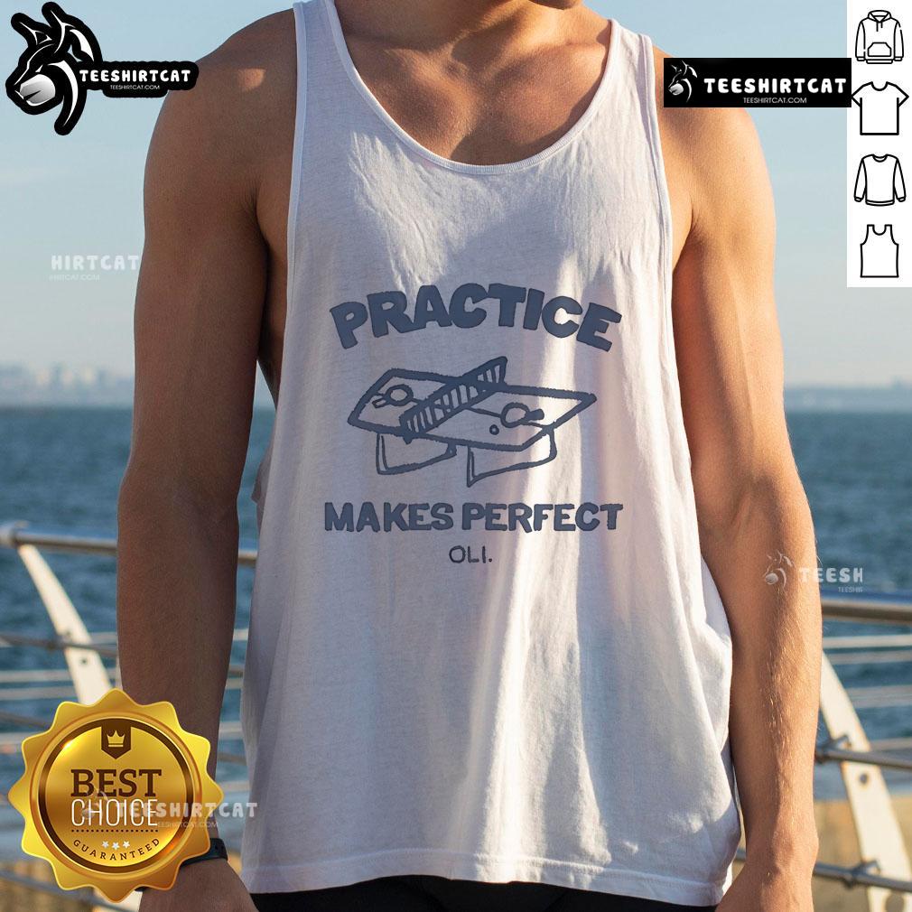 Funny Practice Makes Perfect Oli Tank Top featuring a humorous design for fitness enthusiasts and casual wear.