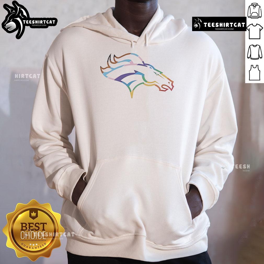 Good Denver Broncos Logo Pride Hoodie featuring vibrant team colors and logo, perfect for fans and casual wear.