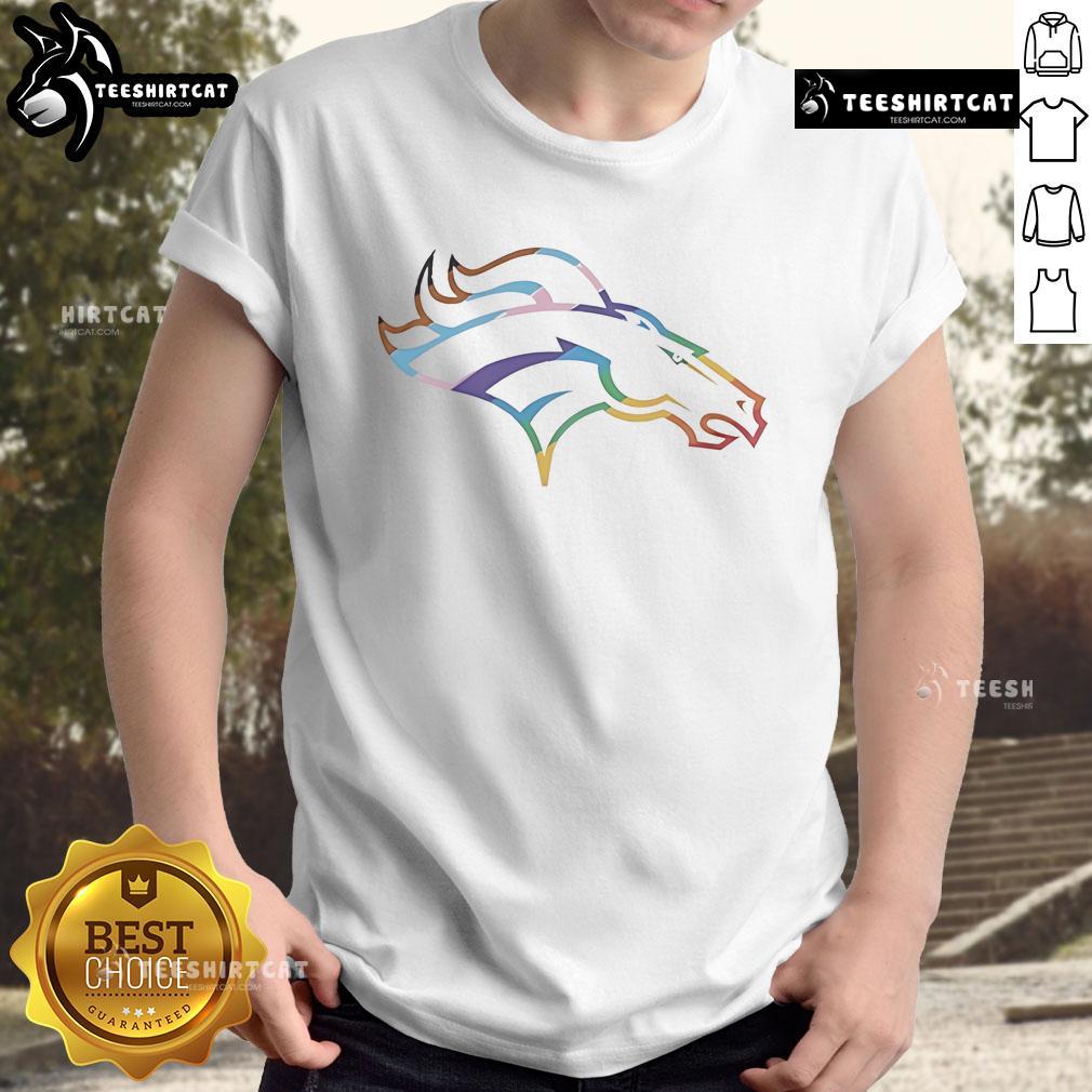 Good Denver Broncos Logo Pride T-Shirt featuring vibrant colors and team logo, perfect for fans celebrating team spirit.