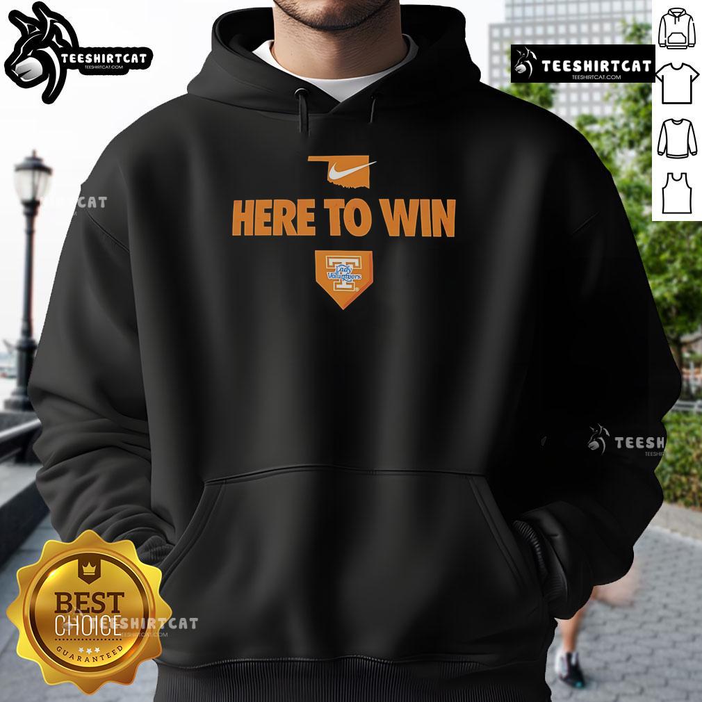 Good Tennessee Lady Vols Here To Win hoodie in vibrant orange, showcasing team spirit and style for fans.