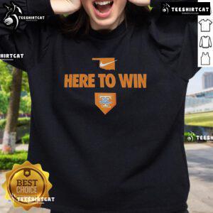 Good Tennessee Lady Vols Here To Win sweatshirt showcasing team spirit and athletic style for fans and supporters.