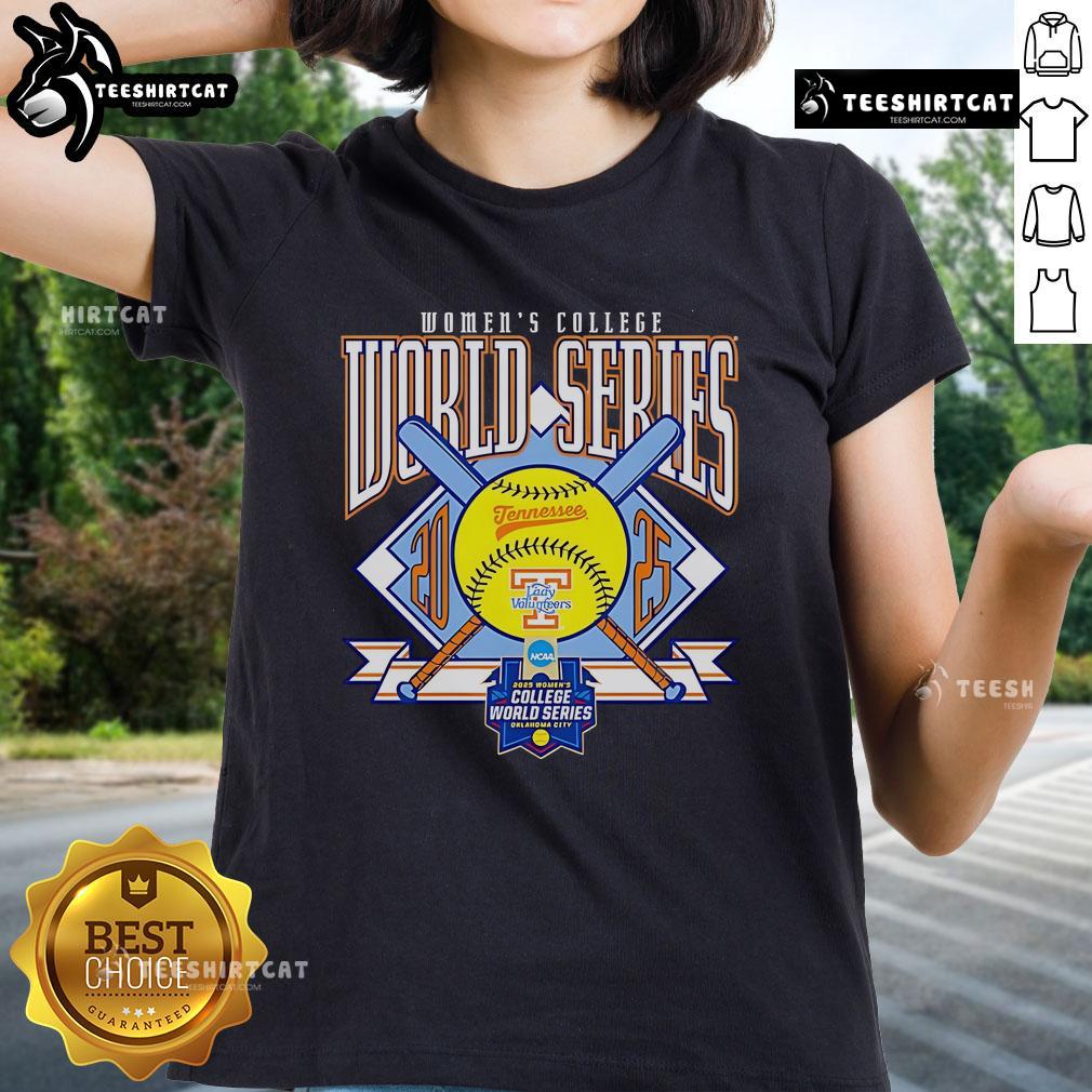 Good Tennessee Lady Vols Softball 2025 Women's College World Series ladies tee showcasing team spirit and athletic style.