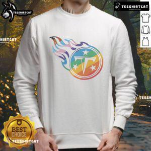 Good Tennessee Titans Logo Pride Sweatshirt featuring vibrant team colors and logo, perfect for fans.