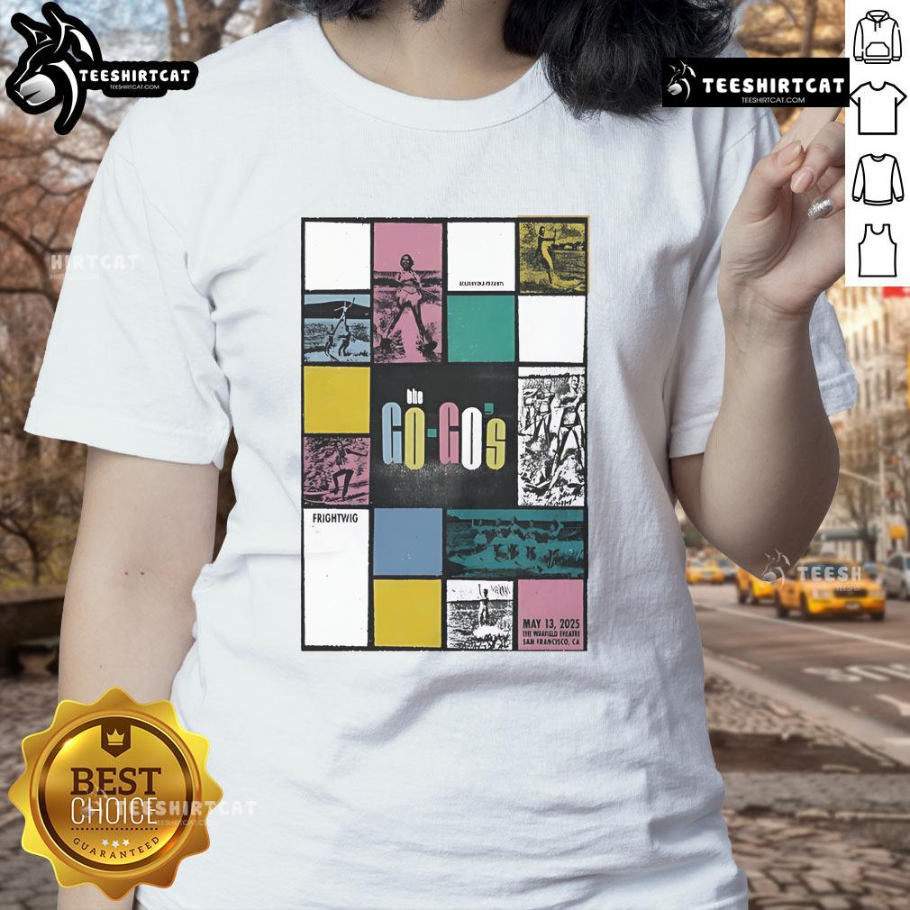 Good The Go-Go's concert t-shirt from May 13, 2025, at The Warfield in San Francisco, CA, featuring a stylish ladies' design.