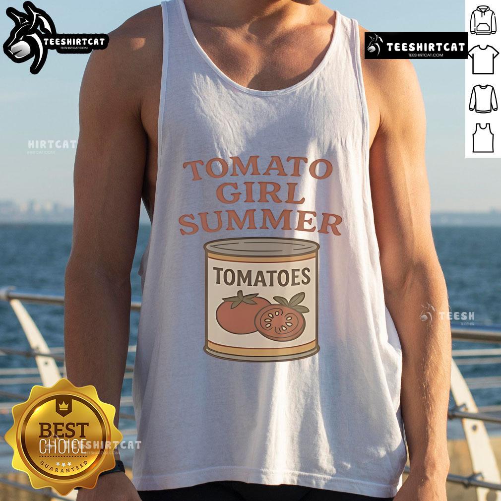 Good Tomato Girl Summer Vintage Jar Graphic Tank Top featuring a colorful jar design perfect for warm weather style.