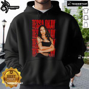 Stylish Hot Tessa Okay Hoodie displayed on a mannequin, showcasing its vibrant colors and trendy design for casual wear.