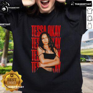 Hot Tessa Okay Sweatshirt in trendy design, perfect for casual outfits and cozy layering for all seasons.