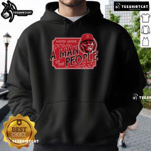 Hunter Greene hoodie featuring 'Nice A Man of the People' design, perfect for fans and casual wear.