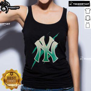 Stylish Jurassic World Rebirth tank top featuring the New York Yankees logo, perfect for fans and summer wear.