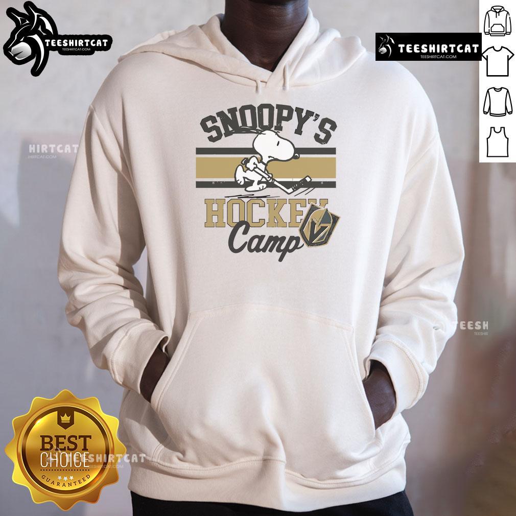 Nice Snoopy Vegas Golden Knights hoodie from Snoopy's Hockey Camp, featuring NHL all teams design and vibrant colors.