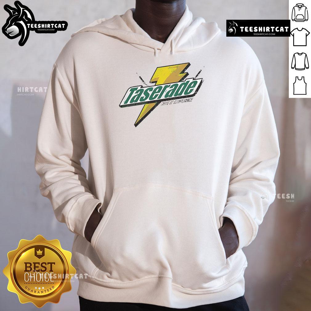 Nice Taserade Taste of Compliance Hoodie featuring vibrant colors and unique design for stylish comfort.