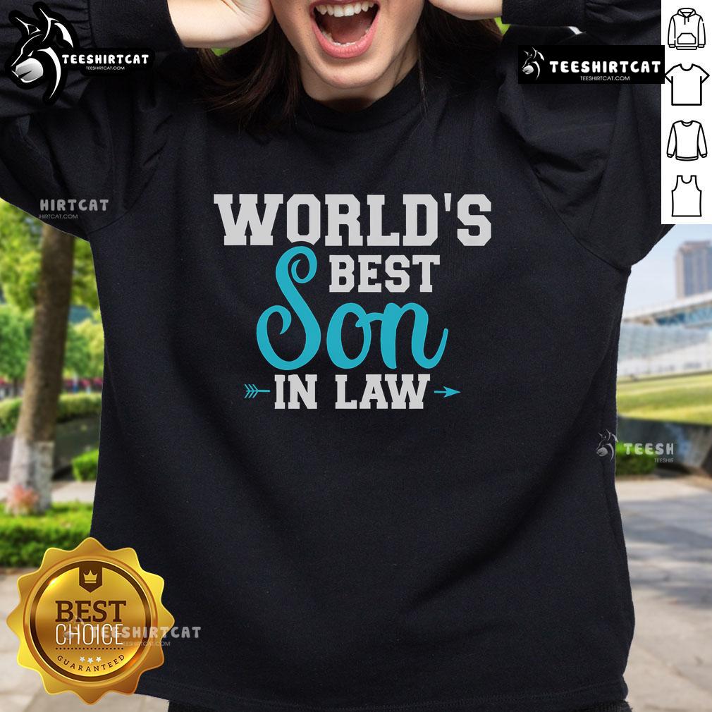 Nice World's Best Son-In-Law Sweatshirt featuring a stylish design, perfect gift for a beloved son-in-law.