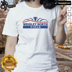Nice Wrigley North Field Ladies Tee featuring a stylish design perfect for fans at the ballpark or casual wear.