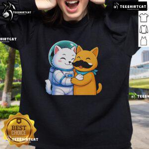 Official Astrocat and Meow Stash Sweatshirt featuring a vibrant cat graphic, perfect for cozy casual wear.