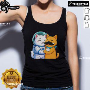 Official Astrocat and Meow Stash tank top featuring vibrant cat graphics and a stylish design for cat lovers.
