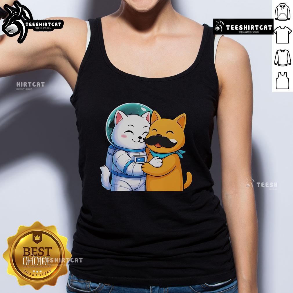 Official Astrocat and Meow Stash tank top featuring vibrant cat graphics and a stylish design for cat lovers.