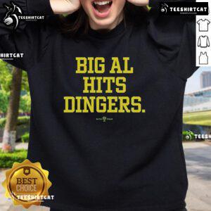 Official Big Al Hits Dingers Sweatshirt featuring a bold design perfect for baseball fans and stylish casual wear.
