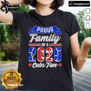 Proud family wearing Official Chicago Cubs Fan 2025 Ladies Tee, celebrating their support for the Cubs.