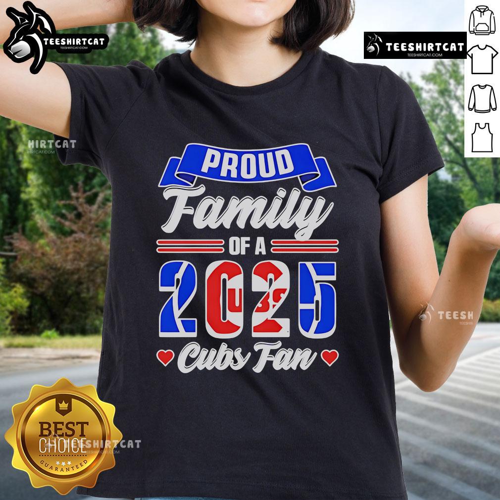 Proud family wearing Official Chicago Cubs Fan 2025 Ladies Tee, celebrating their support for the Cubs.