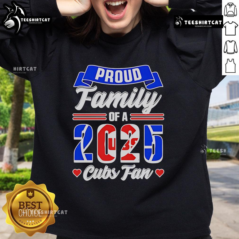 Official Chicago Cubs Fan Proud Family of a 2025 Sweatshirt showcasing family pride in Cubs baseball.