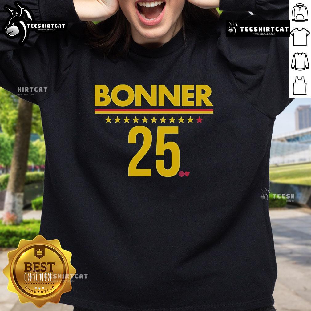 Alt Text: Official Dewanna Bonner Indiana 24 Sweatshirt in navy blue, featuring team logo and player number on the front.