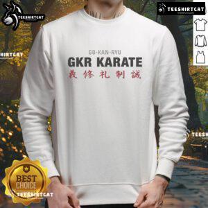 Alt Text: Official Go Kan Ryu GKR Karate sweatshirt featuring bold logo design and comfortable fit for martial arts enthusiasts.