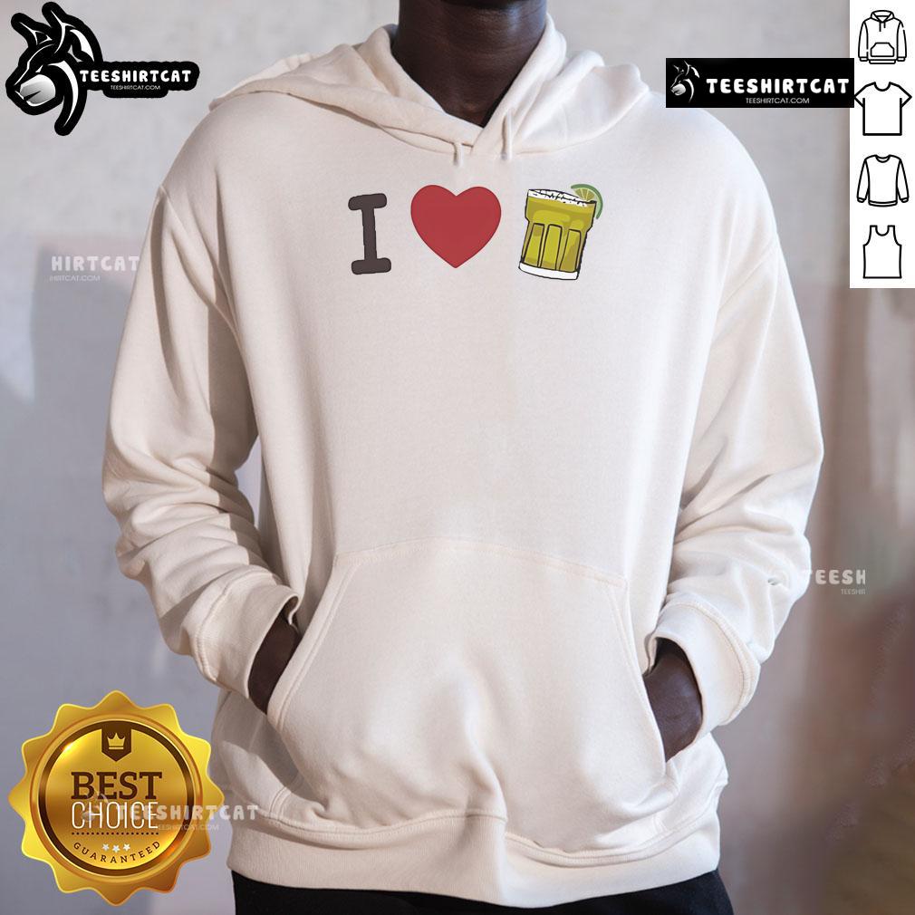 Official I Love Margarita Hoodie in vibrant colors, perfect for margarita lovers and casual wear enthusiasts.