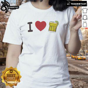 Official I Love Margarita Ladies Tee featuring a fun design, perfect for margarita lovers and casual wear.