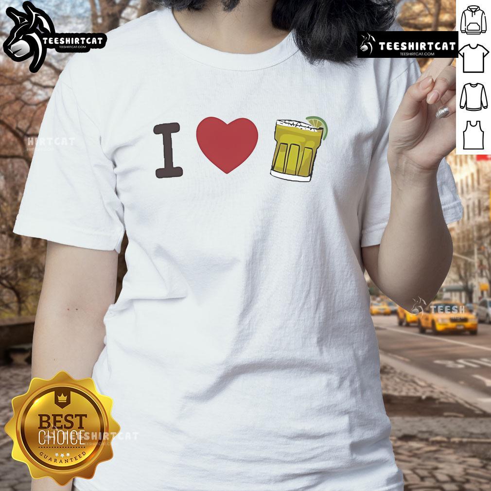 Official I Love Margarita Ladies Tee featuring a fun design, perfect for margarita lovers and casual wear.