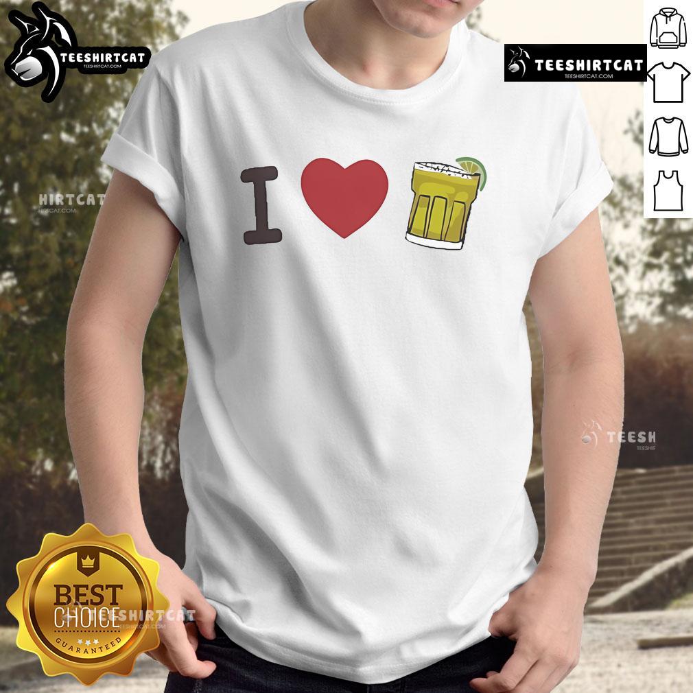 Official I Love Margarita T-Shirt featuring a bold graphic, perfect for margarita lovers and summer celebrations.