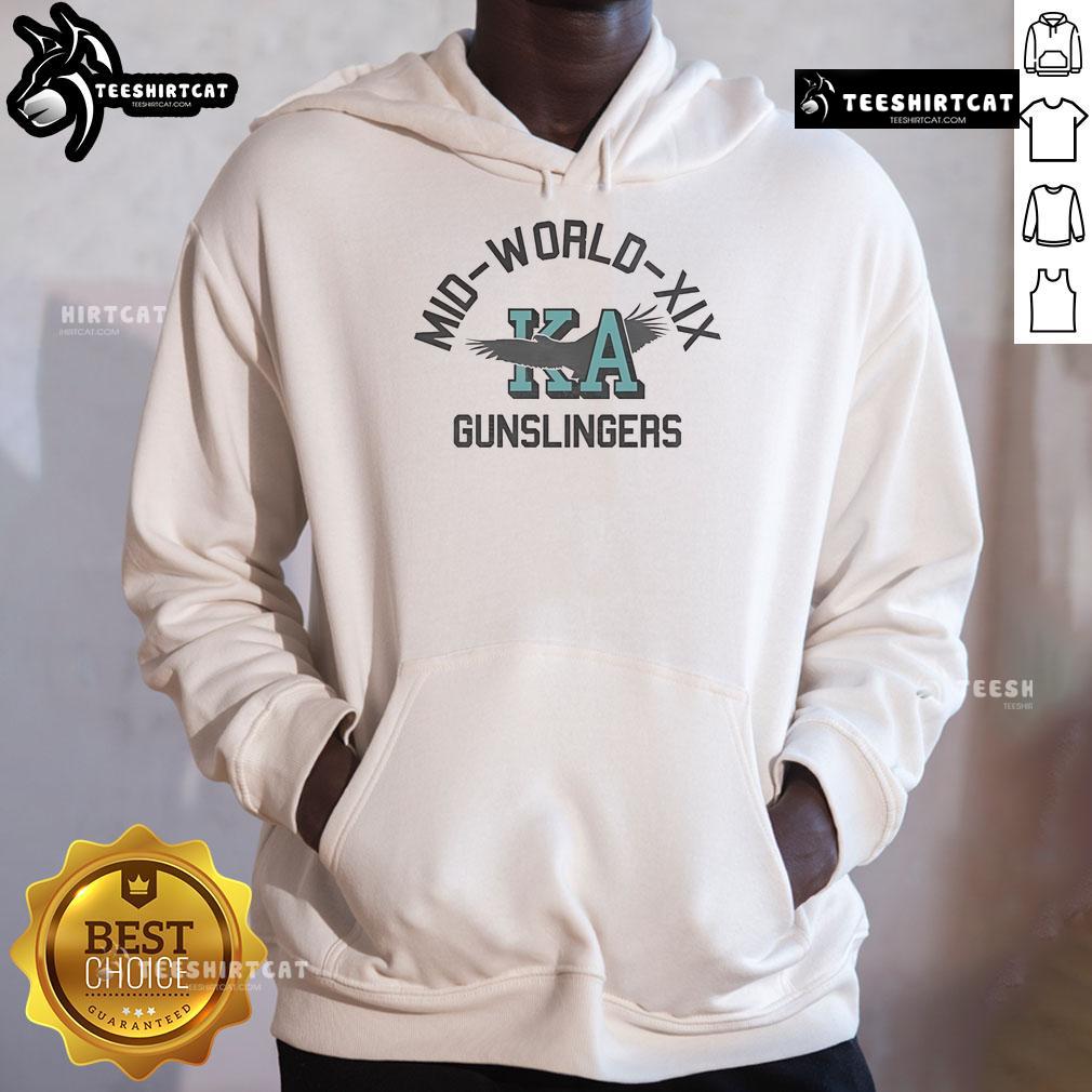 Official Mid World XIX Gunslingers KA Hoodie featuring a stylish design and comfortable fit for fans of the series.