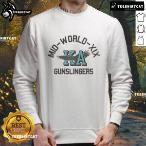 Official Mid World XIX Gunslingers KA Sweatshirt featuring bold graphic design and cozy fabric for fans.