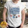 Official NCAA Division II Men's Lacrosse Championship Semifinals 2025 T-Shirt featuring team logos and event details.