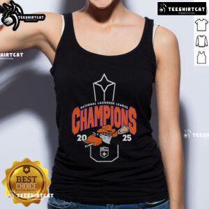 Buffalo Bandits 2025 NLL Cup Champions tank top featuring bold team logo and vibrant colors, perfect for fans.