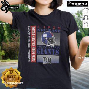 Official New York Giants NFC East Est. 1925 NFL ladies tee featuring team logo and vintage design, perfect for fans.