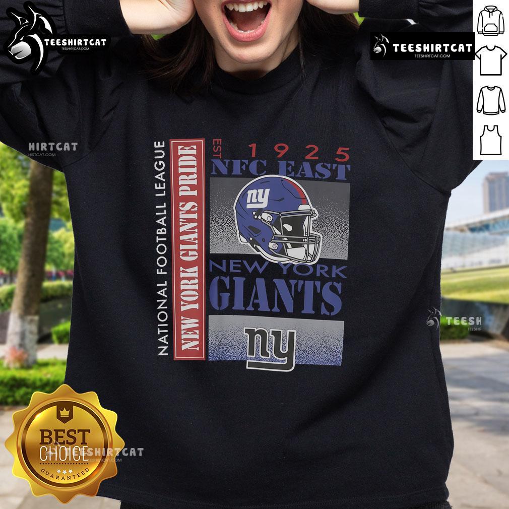 Official New York Giants NFC East Est 1925 sweatshirt showcasing team pride in the National Football League.