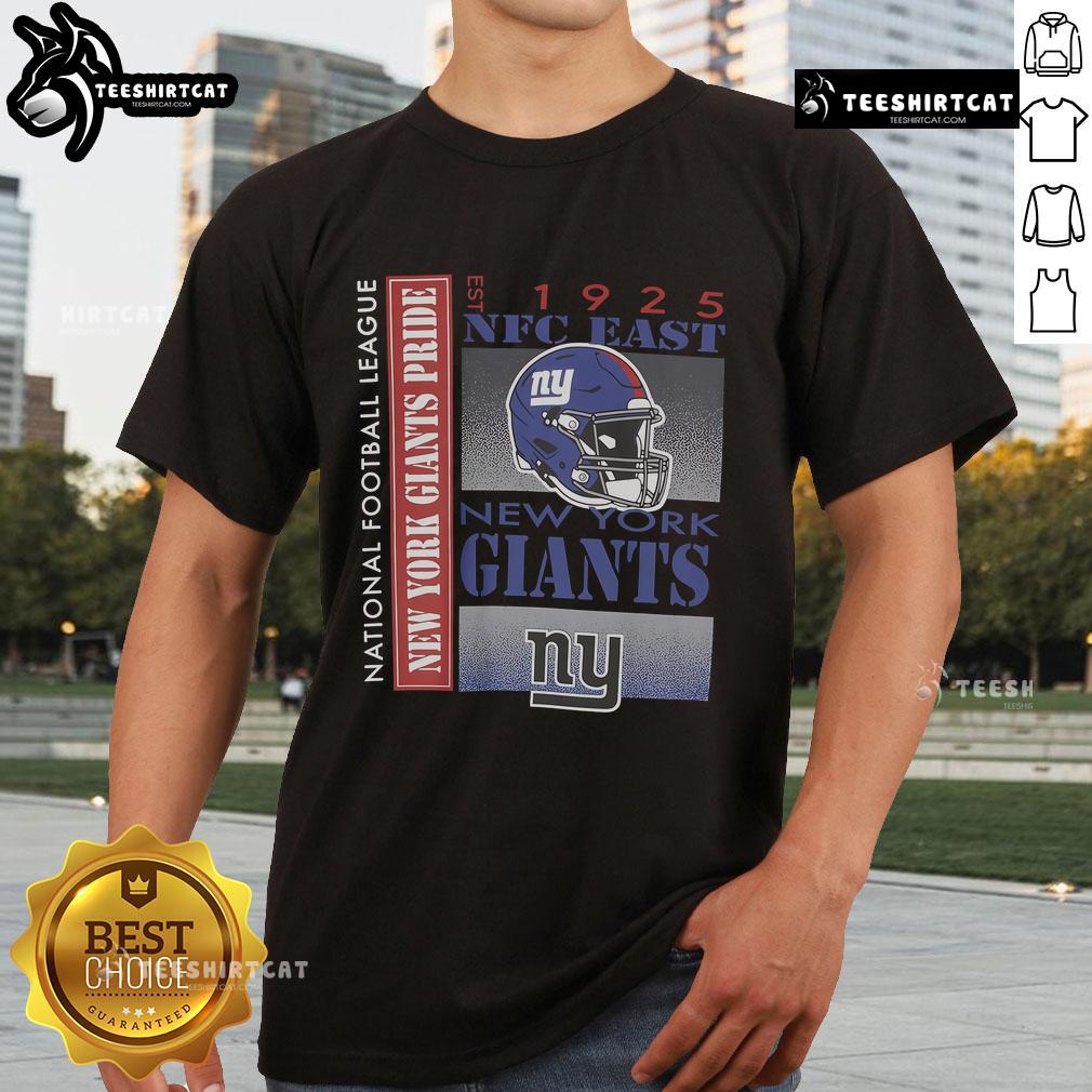 Official New York Giants NFC East Established 1925 NFL T-Shirt featuring team logo and vibrant design.