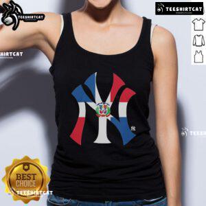 Alt Text: Official New York Yankees Dominican Republic Flag Logo Tank Top featuring a vibrant design and team branding.
