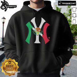 Official New York Yankees Mexican Flag Logo Hoodie featuring vibrant colors and iconic team design.