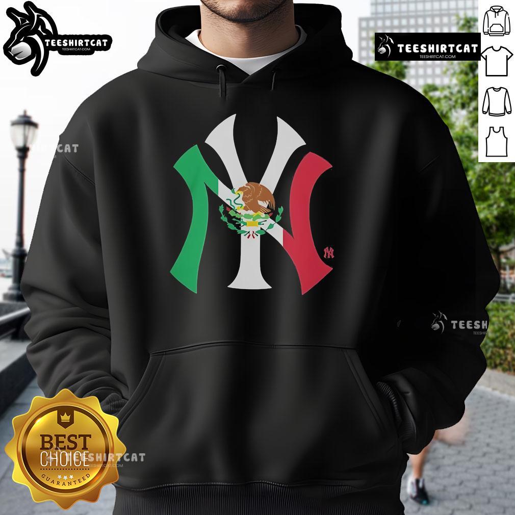 Official New York Yankees Mexican Flag Logo Hoodie featuring vibrant colors and iconic team design.