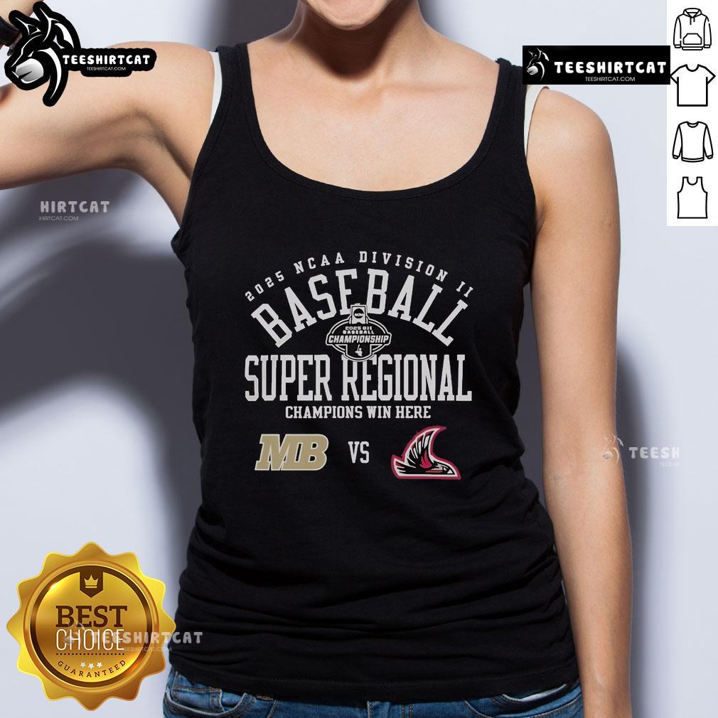 2025 NCAA Division II Baseball Super Regional tank top featuring Northwest Nazarene University vs CSUMB design.