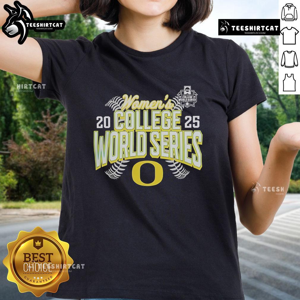 Official Oregon Ducks NCAA Softball Women's College World Series 2025 tee shirt for fans and players.