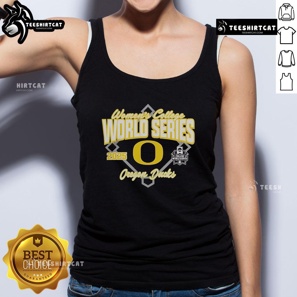 Official Oregon Ducks Softball 2025 NCAA Women's College World Series Bound Tank Top showcasing team spirit and athletic style.