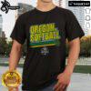 Alt Text: Official Oregon Softball Women's College World Series Stripe T-Shirt featuring team colors and logo design.