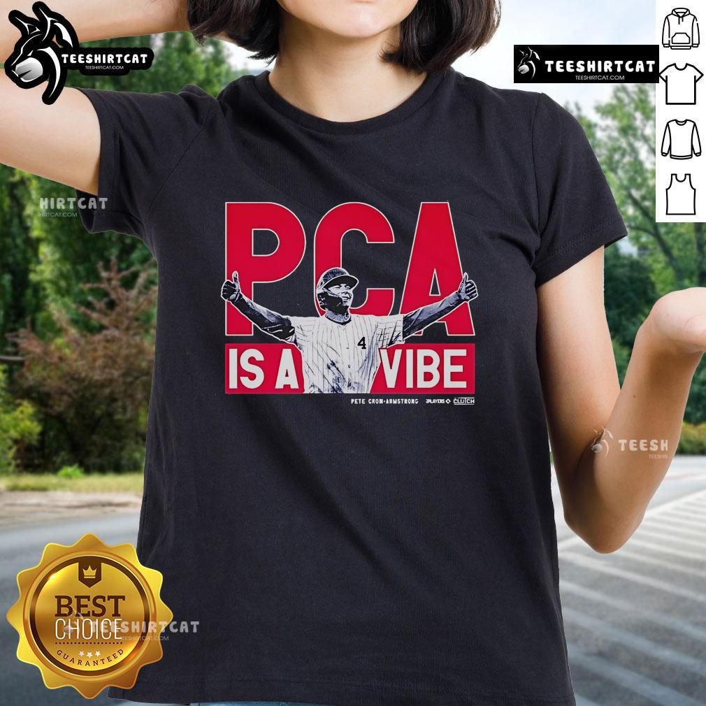 Official PCA Is A Vibe Pete Crow Armstrong MLBPA ladies tee in stylish design, perfect for fans and casual wear.