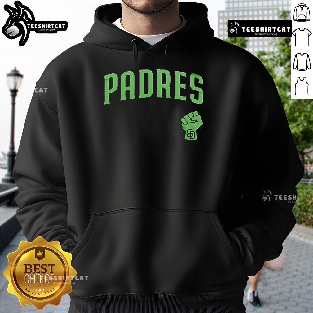 Alt Text: Official Padres Mental Health Awareness Month 2025 hoodie featuring the team's logo and vibrant colors.