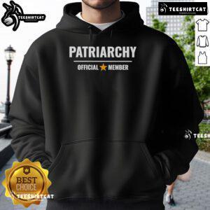 Official Patriarchy Official Member Hoodie in black, showcasing bold logo design and comfortable fit for stylish casual wear.
