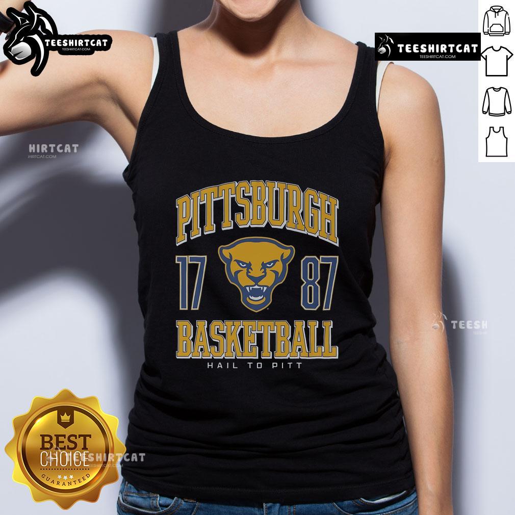 Official Pittsburgh Panthers basketball tank top featuring team colors and logo, perfect for fans and athletes.
