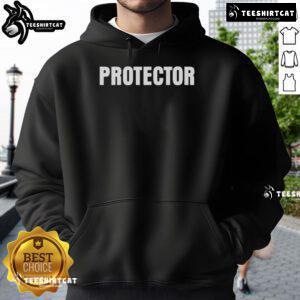 Official Protector Hoodie in black, featuring a stylish logo and comfortable fit, perfect for casual wear and everyday use.